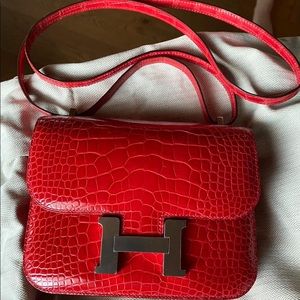 Brand new with documents crocodile Constance bag